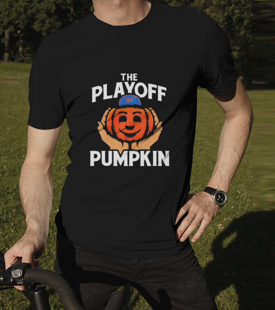 New York Mets Playoff Pumpkin Baseball T-Shirt
