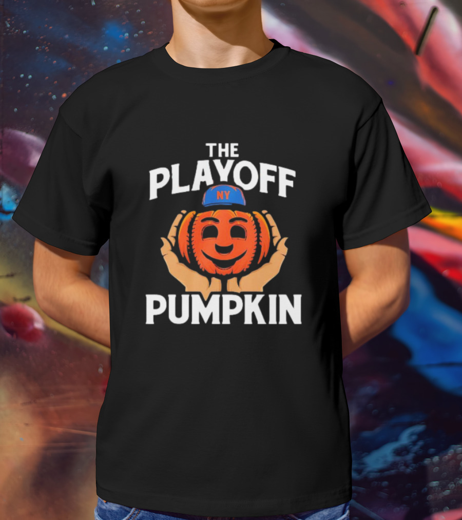 New York Mets Playoff Pumpkin Baseball T-Shirt