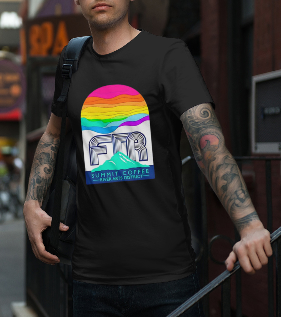 Summit Coffee River Arts District FTR Rainbow Arch Mountain Available Until October 31st, T-Shirt