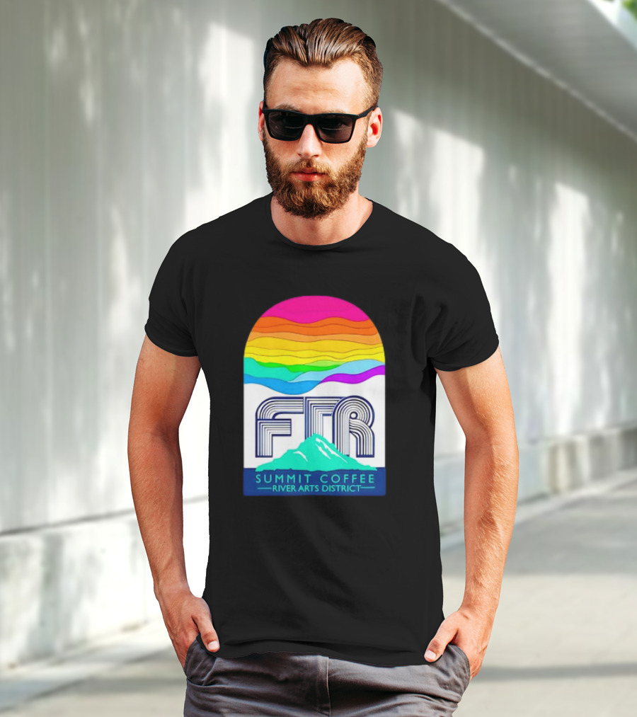 Summit Coffee River Arts District FTR Rainbow Arch Mountain Available Until October 31st, T-Shirt
