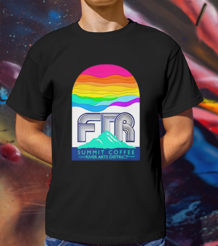 Summit Coffee River Arts District FTR Rainbow Arch Mountain Available Until October 31st, T-Shirt