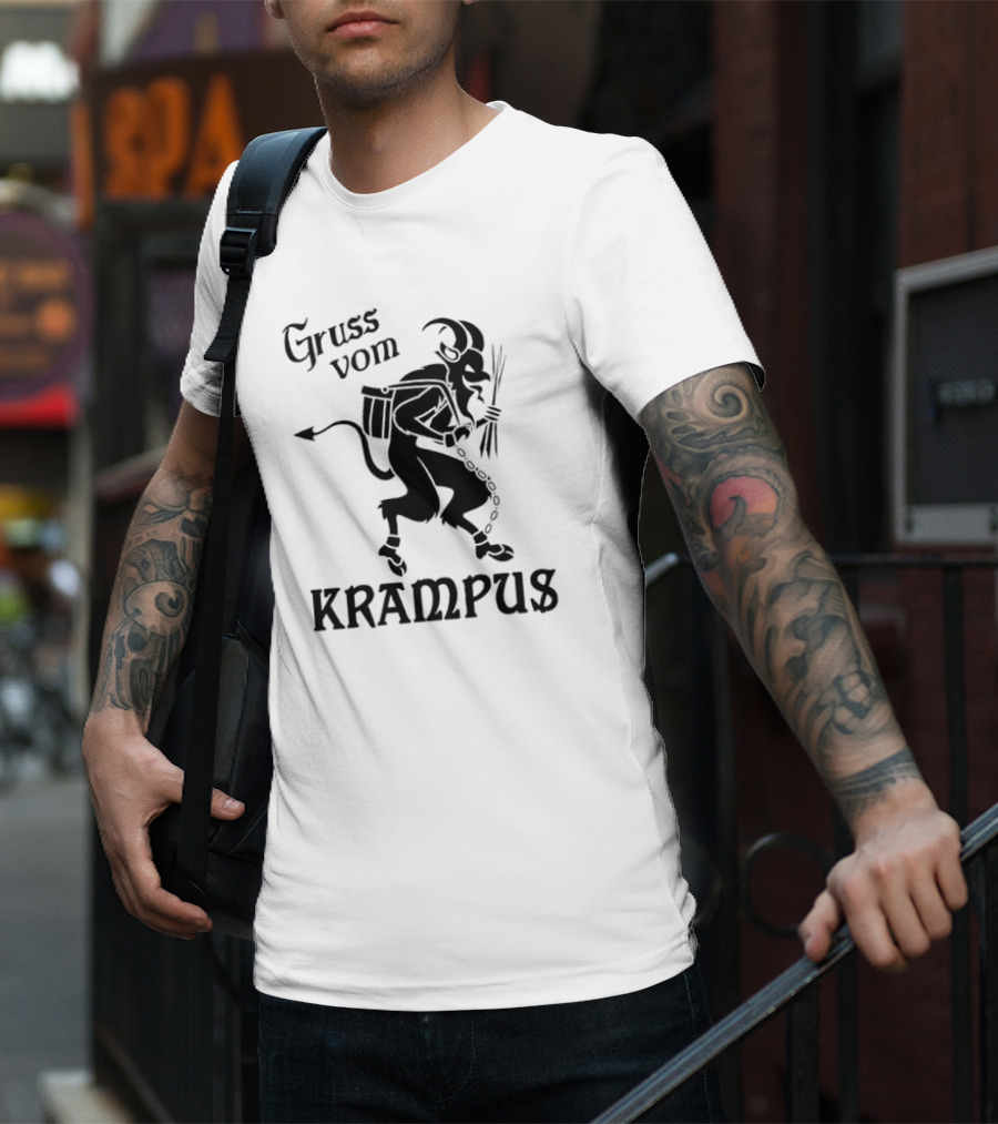 Gruss Vom Krampus Krampus Christmas Holiday Greetings T-Shirt