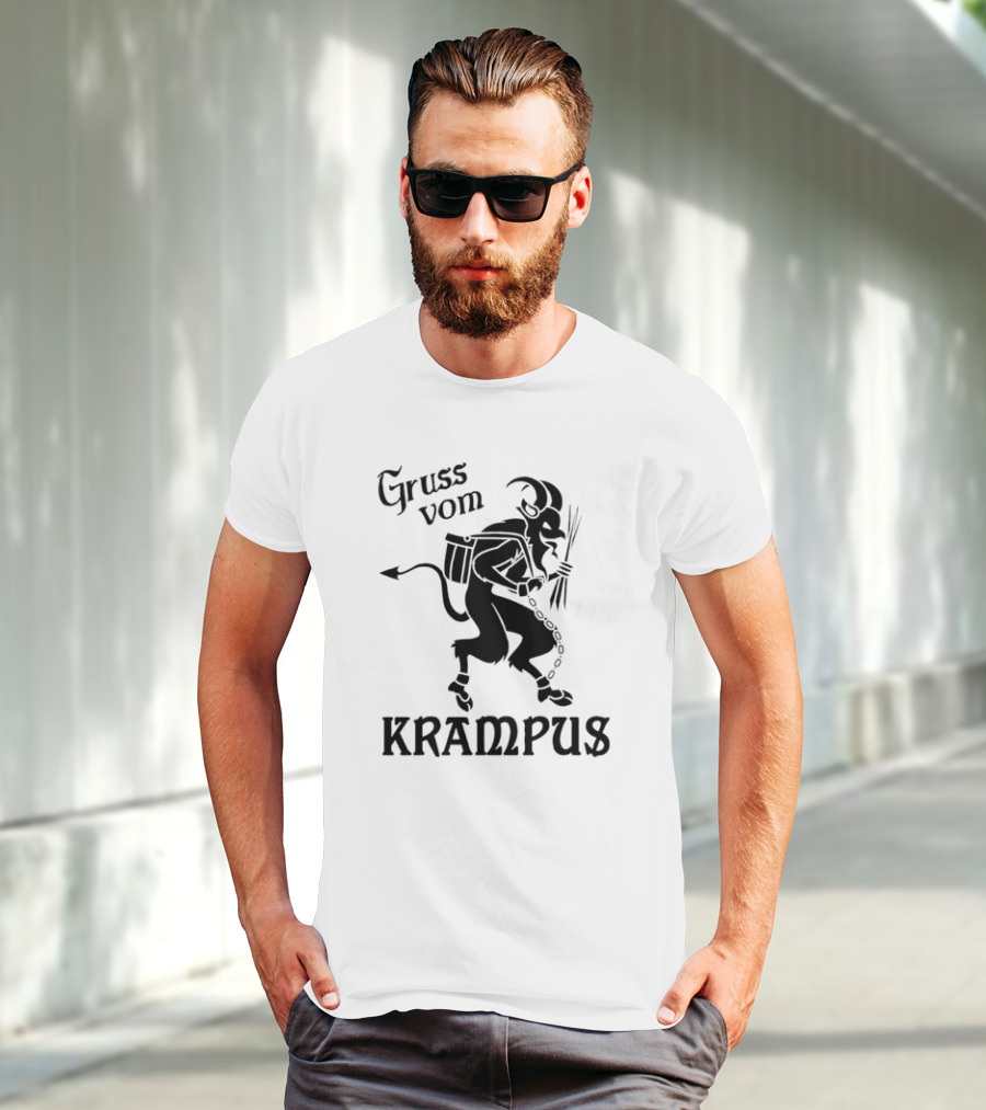 Gruss Vom Krampus Krampus Christmas Holiday Greetings T-Shirt