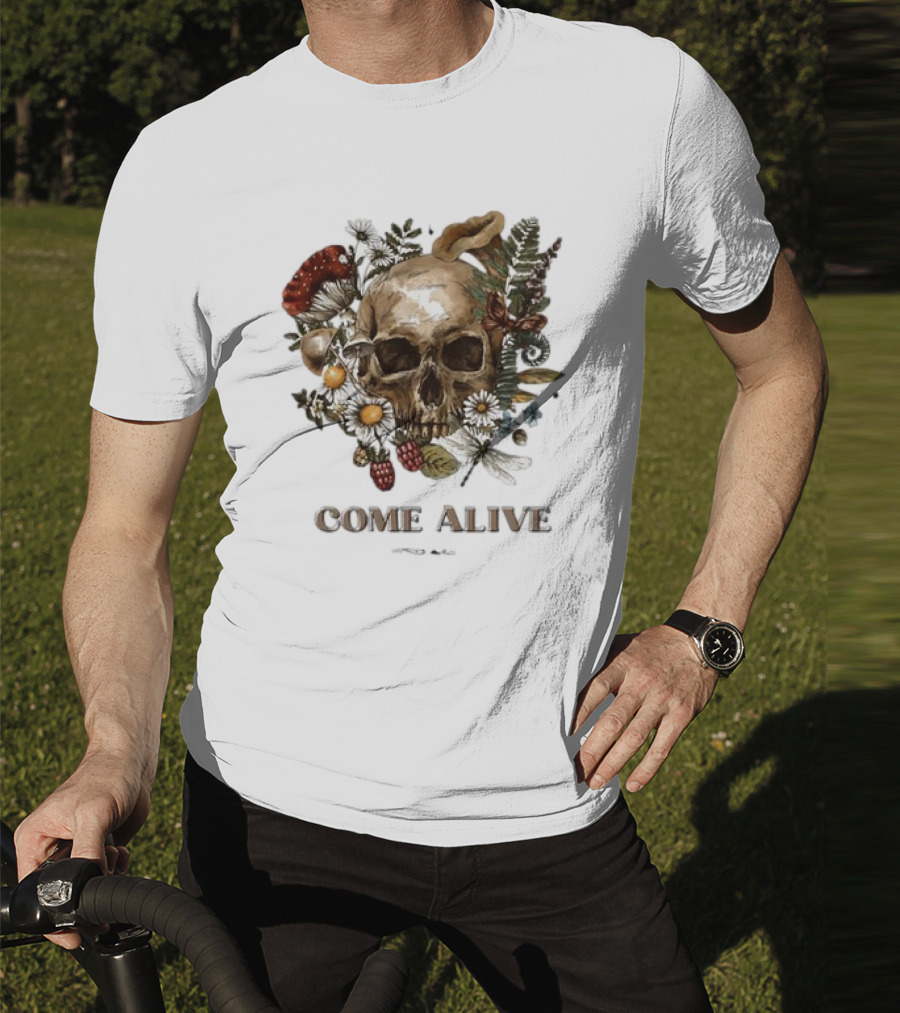 Come Alive Skull Ezekiel 37 Vintage Floral Elements T-Shirt