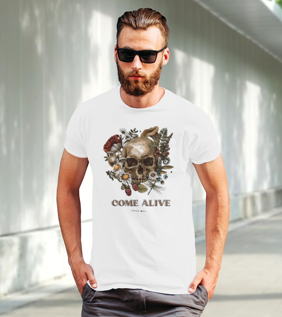 Come Alive Skull Ezekiel 37 Vintage Floral Elements T-Shirt