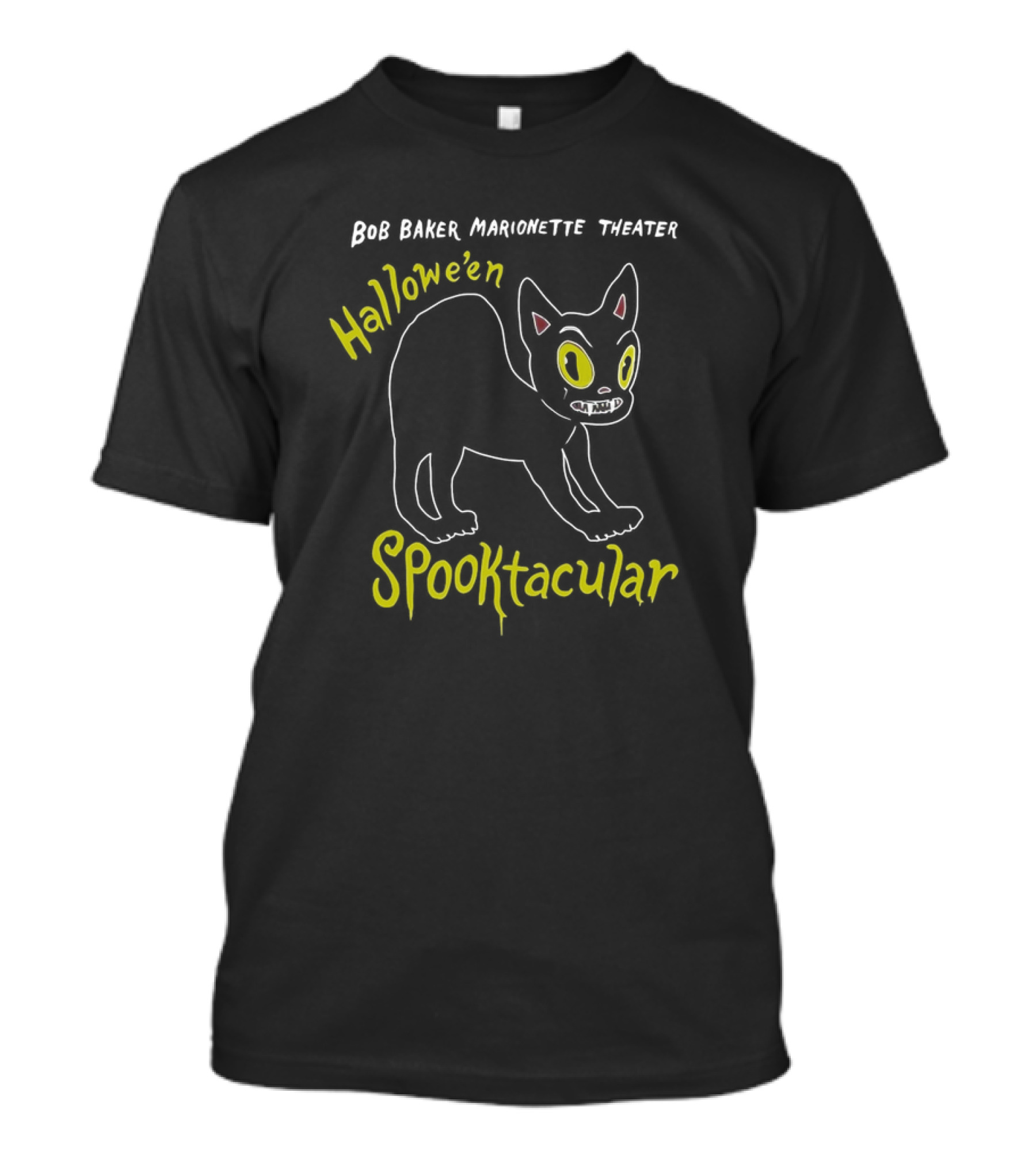 Bob Baker Marionette Theater Hallowe’en Spooktacular Black Cat T-Shirt