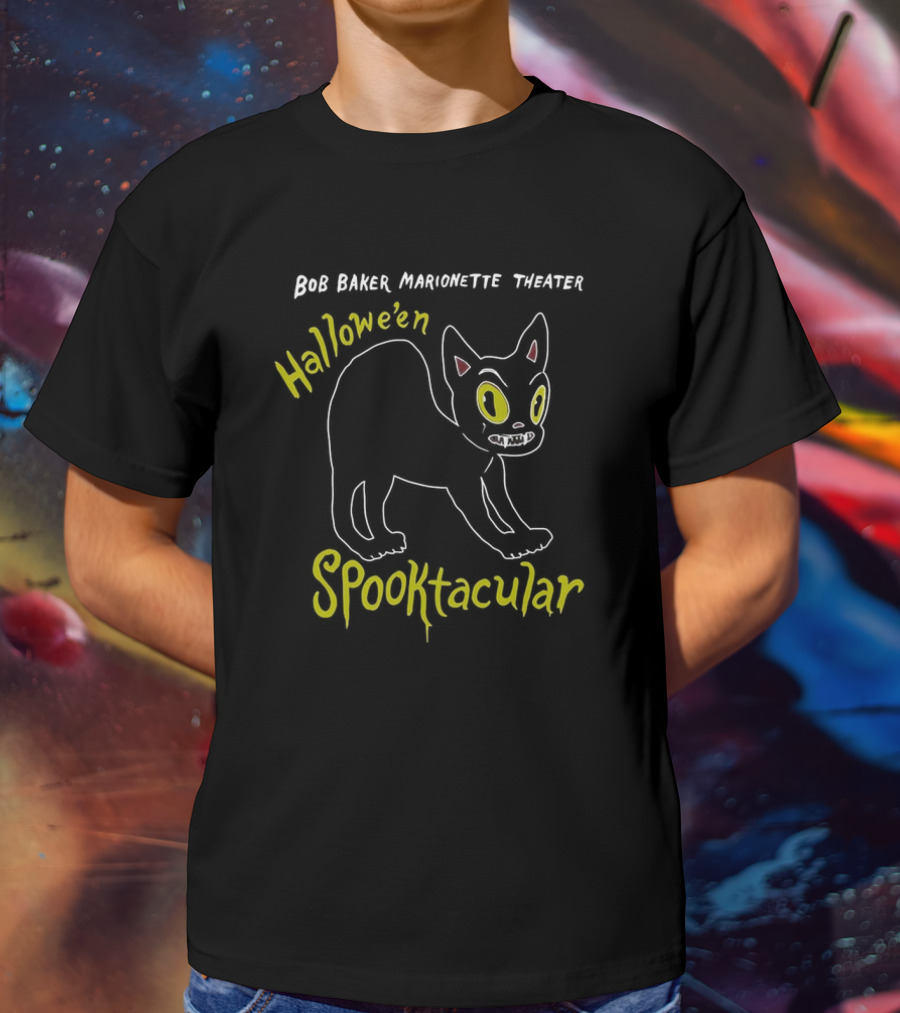Bob Baker Marionette Theater Hallowe’en Spooktacular Black Cat T-Shirt