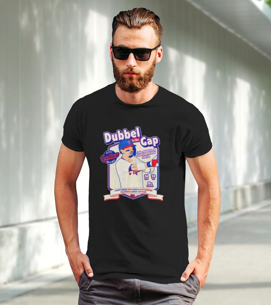 Dubbel In The Gap Nicky Two Bags Baseball Beer Label T-Shirt
