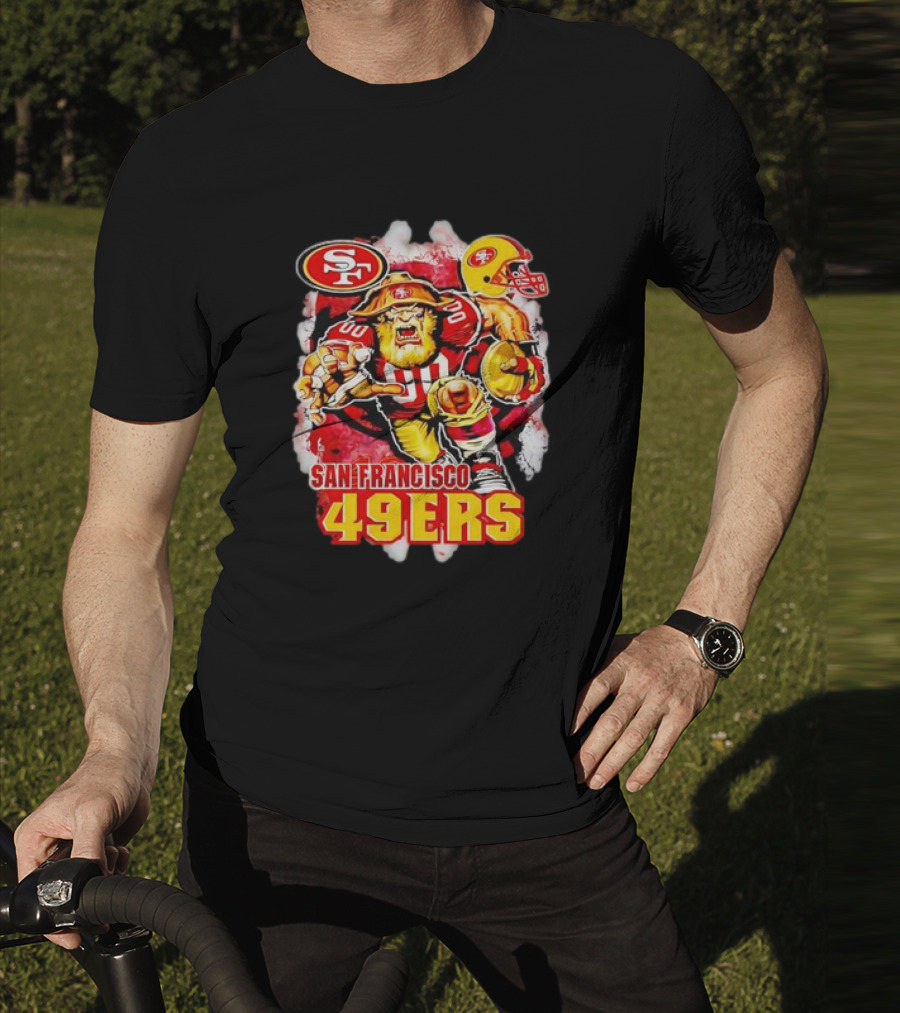San Francisco 49ers NFL Fierce Lion Mascot Graphic For Fans T-Shirt
