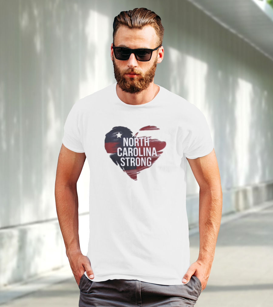 North Carolina Strong Heart Hurricane Helene T-Shirt