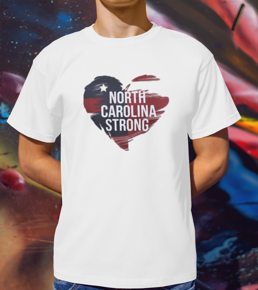 North Carolina Strong Heart Hurricane Helene T-Shirt