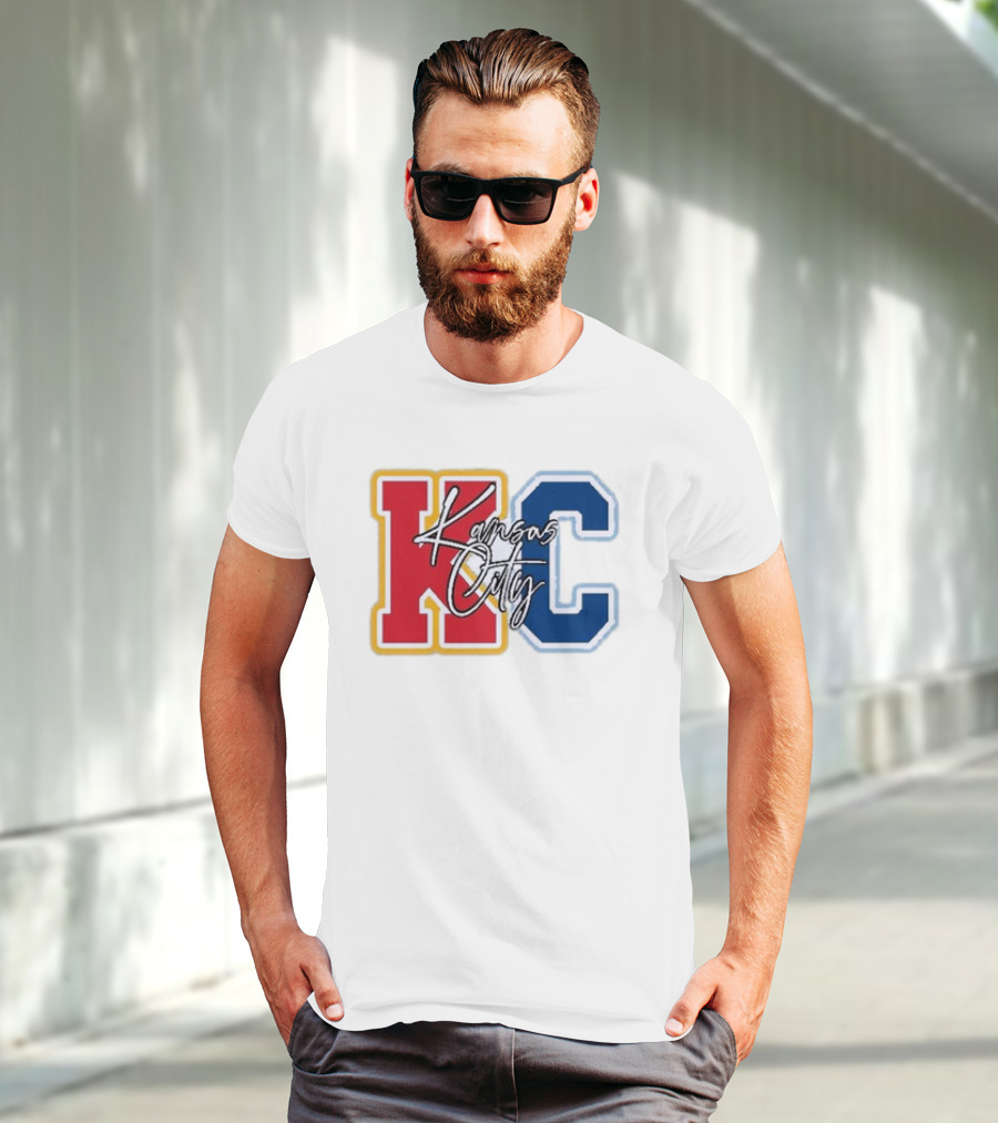 Kansas City Chiefs Royals Red Blue KC Kansas City T-Shirt