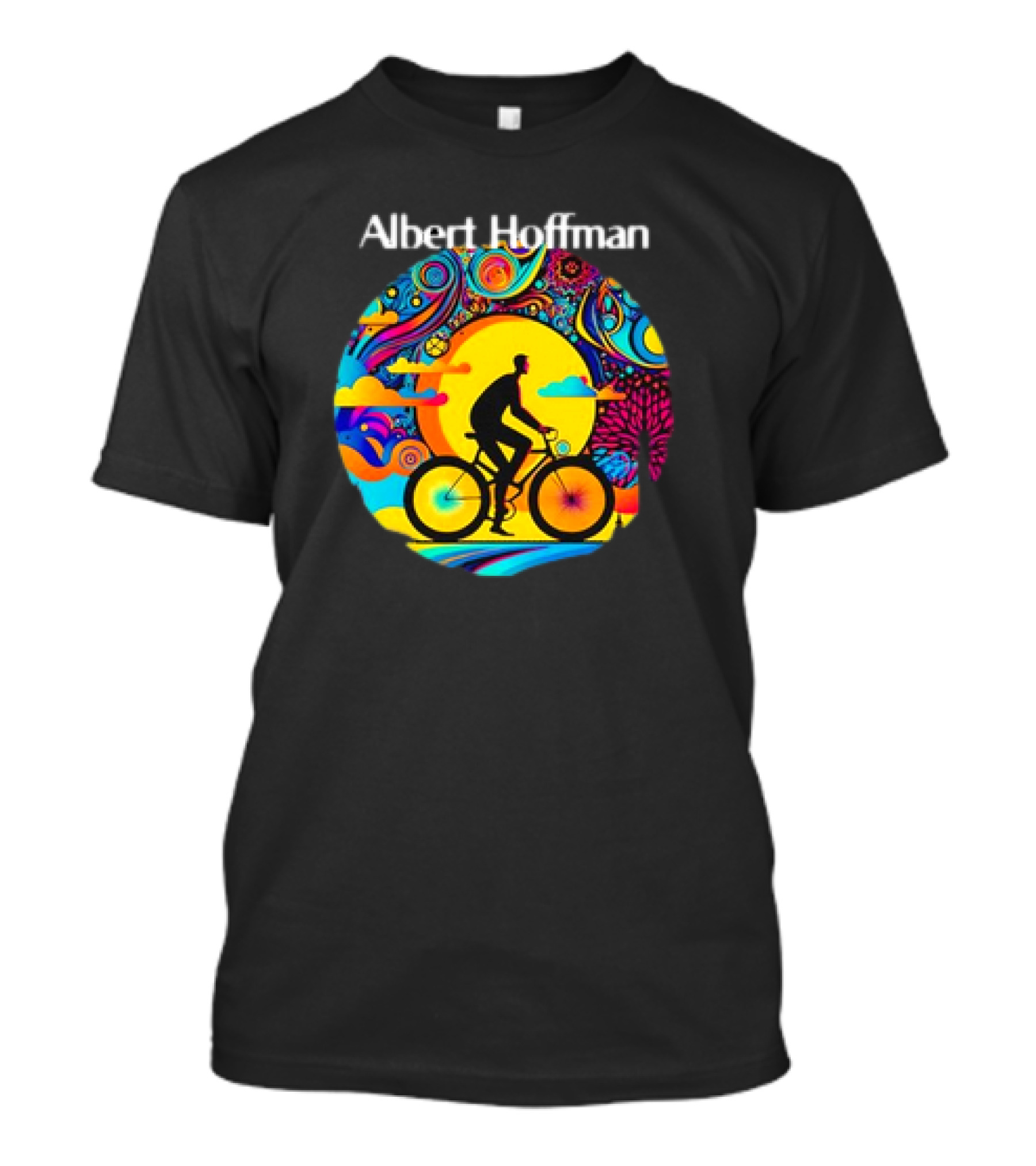 Albert Hoffman Bicycle Day Psychedelic Art Retro T-Shirt