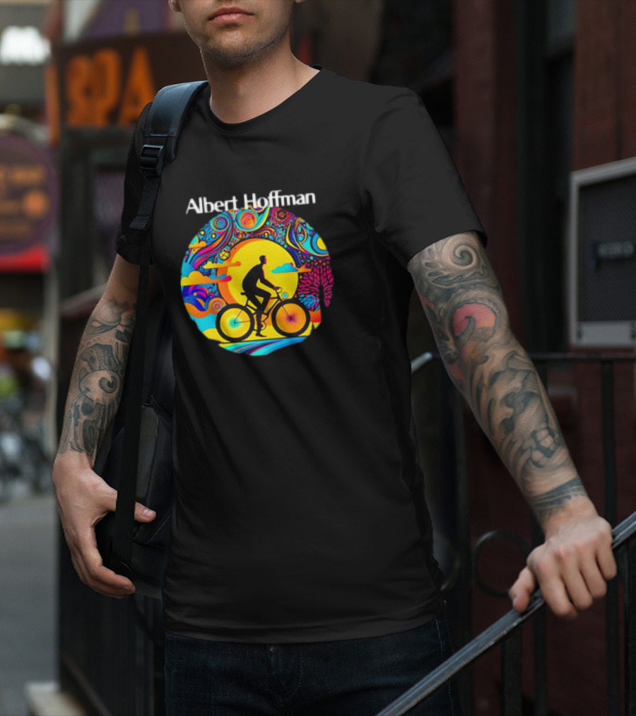 Albert Hoffman Bicycle Day Psychedelic Art Retro T-Shirt