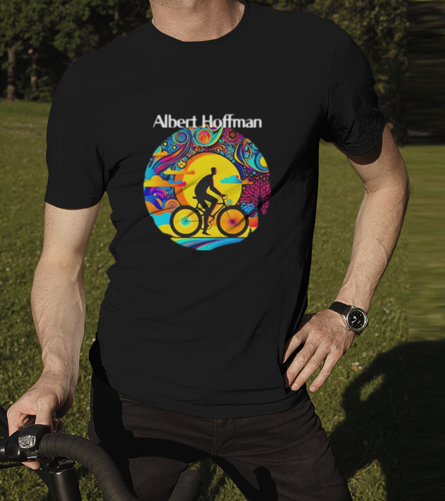 Albert Hoffman Bicycle Day Psychedelic Art Retro T-Shirt