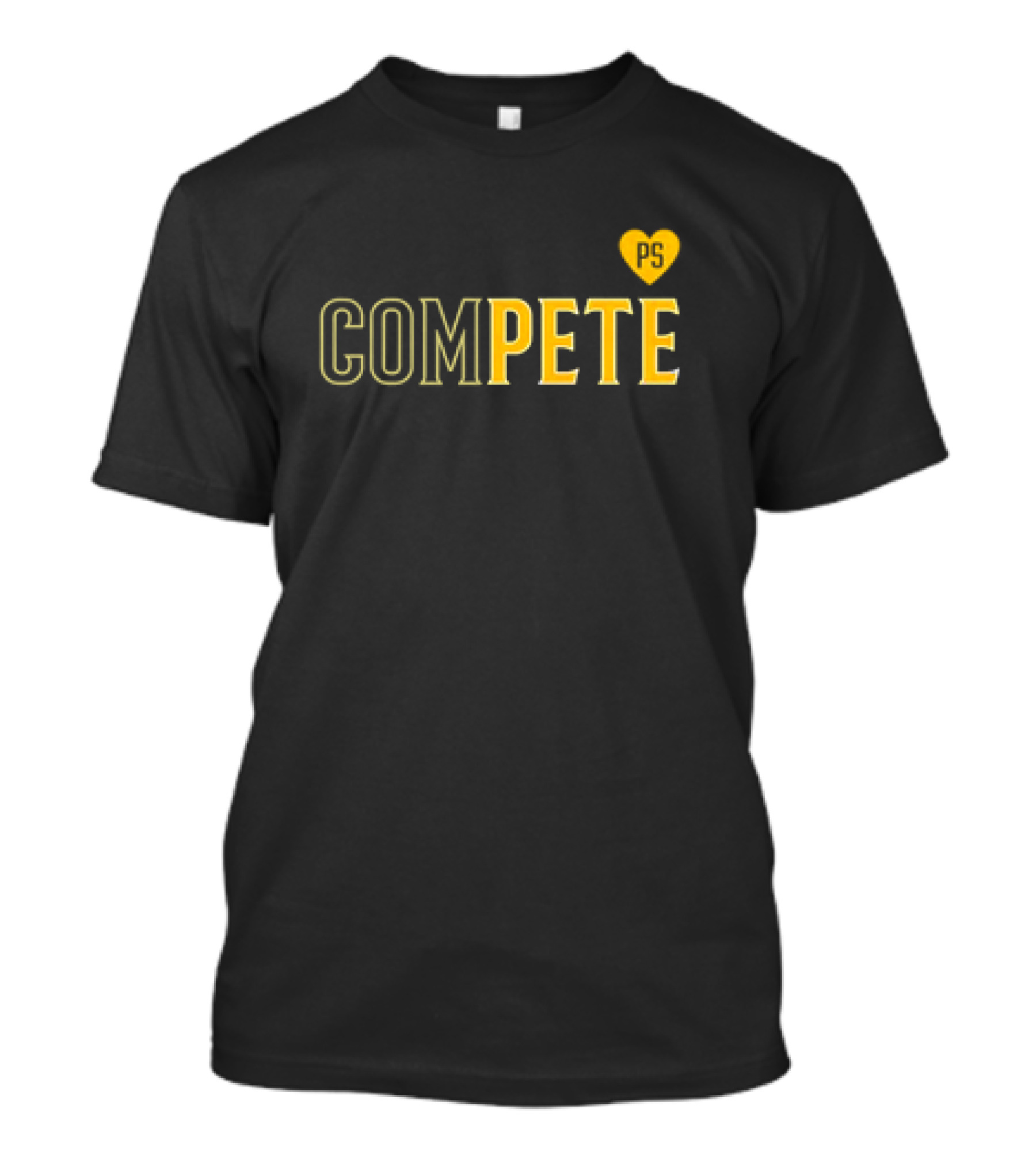 Compete Pete PS Heart Design Love T-Shirt