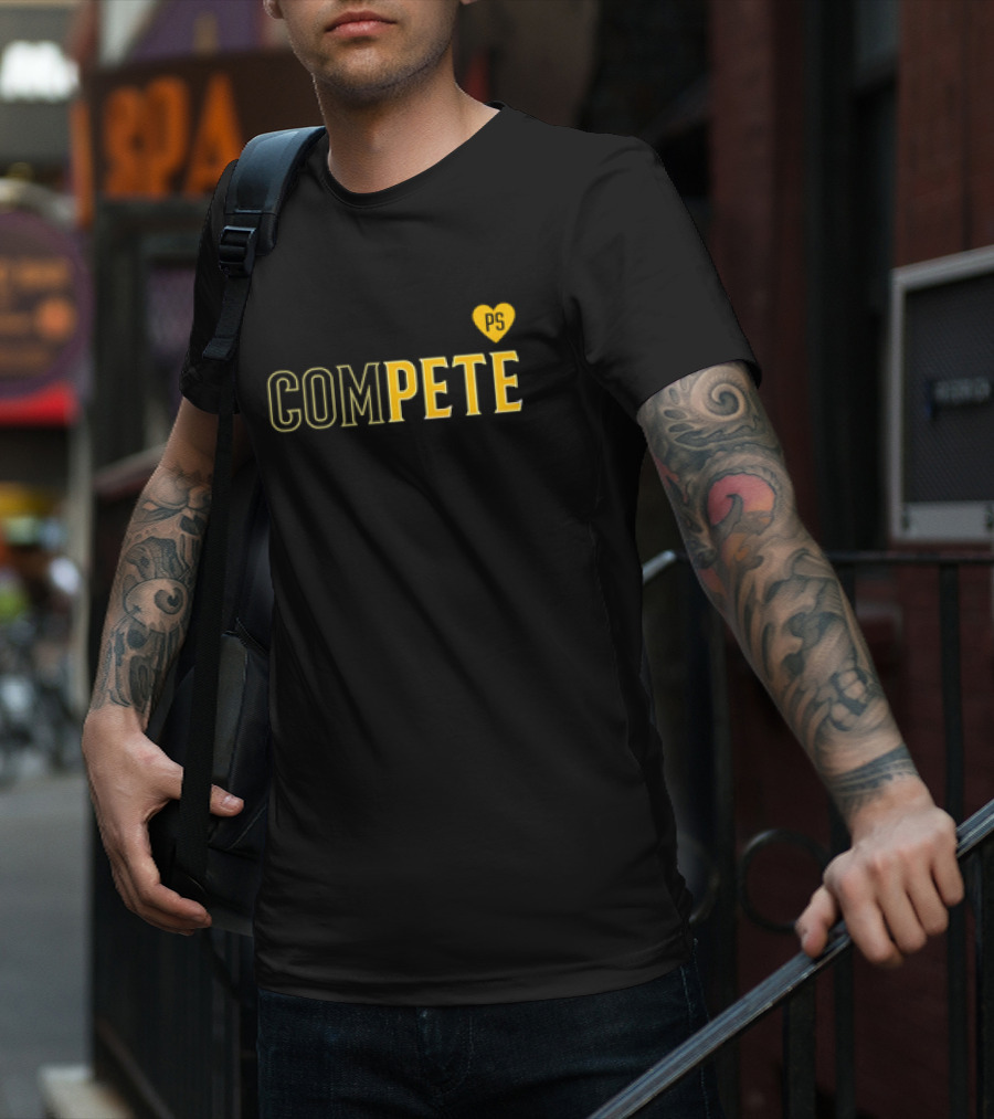 Compete Pete PS Heart Design Love T-Shirt