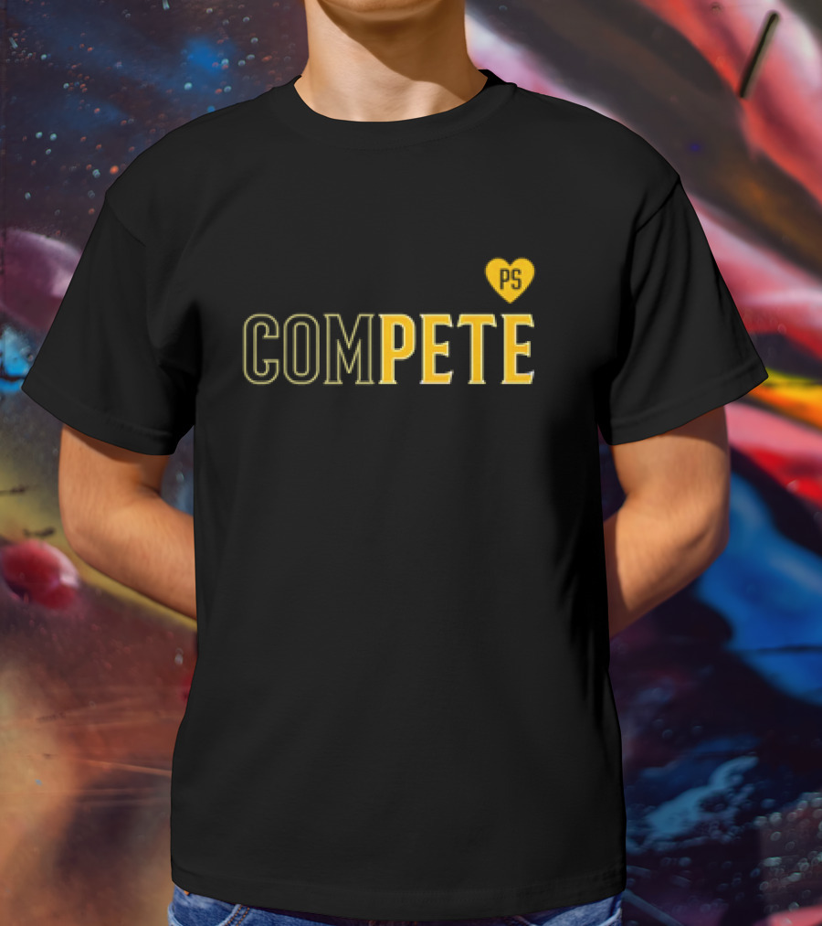 Compete Pete PS Heart Design Love T-Shirt
