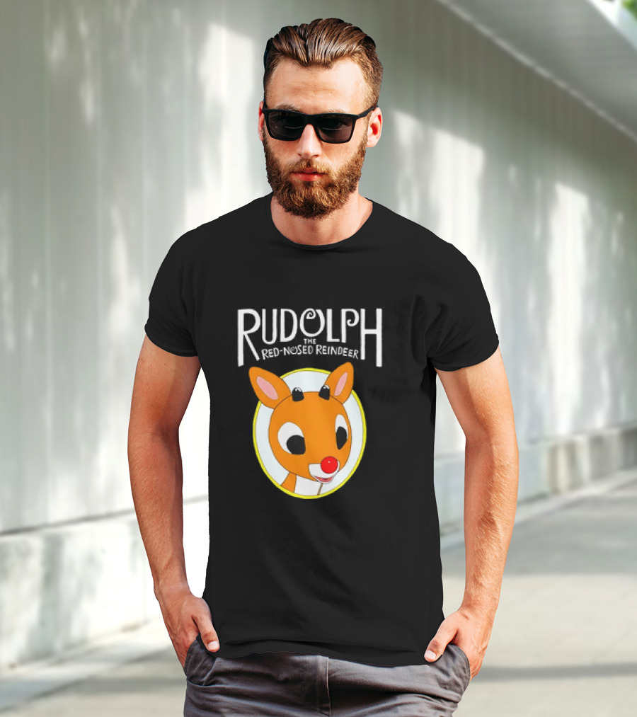 Rudolph The Red-Nosed Reindeer Cute Christmas Character T-Shirt