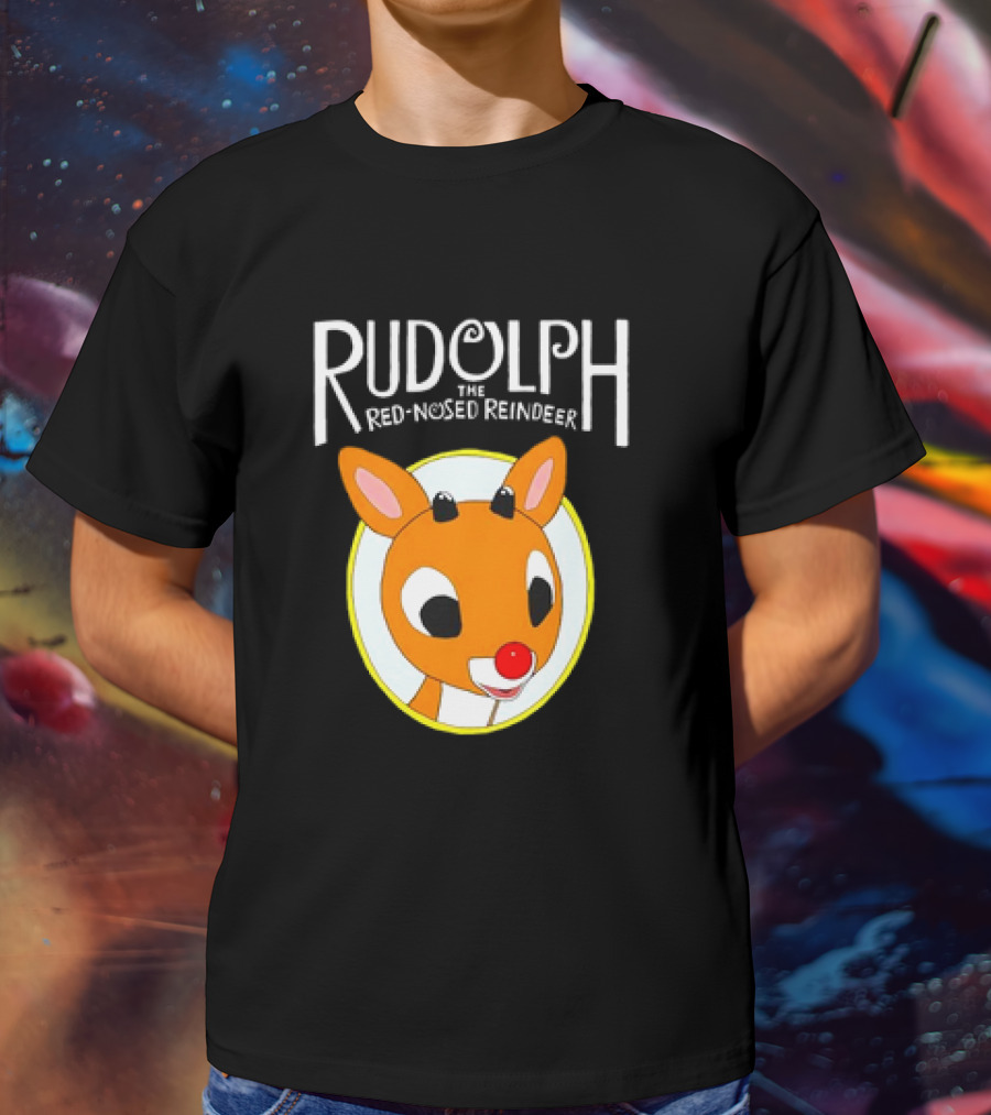 Rudolph The Red-Nosed Reindeer Cute Christmas Character T-Shirt