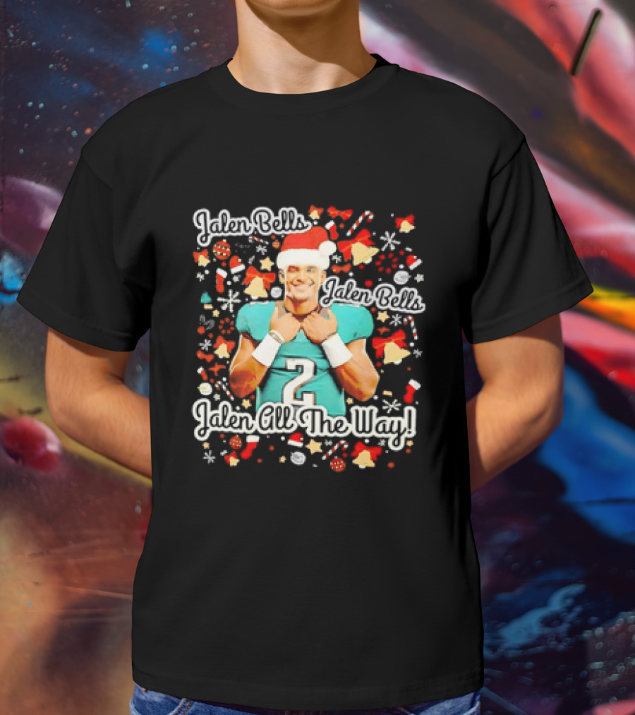 Jalen Bells Jalen All The Way Christmas Football Eagles T-Shirt