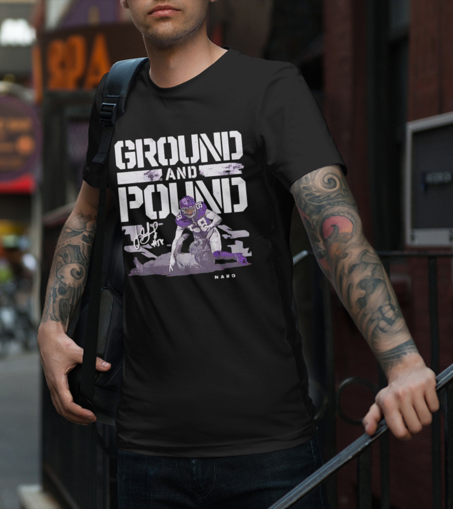 Ground And Pound Jonathan Greenard Minnesota Vikings NFL Vintage Football T-Shirt