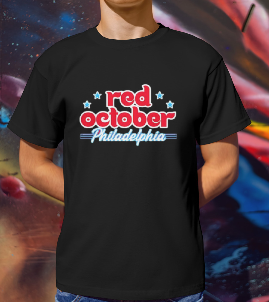 Red October Philadelphia Phillies Baseball Stars T-Shirt