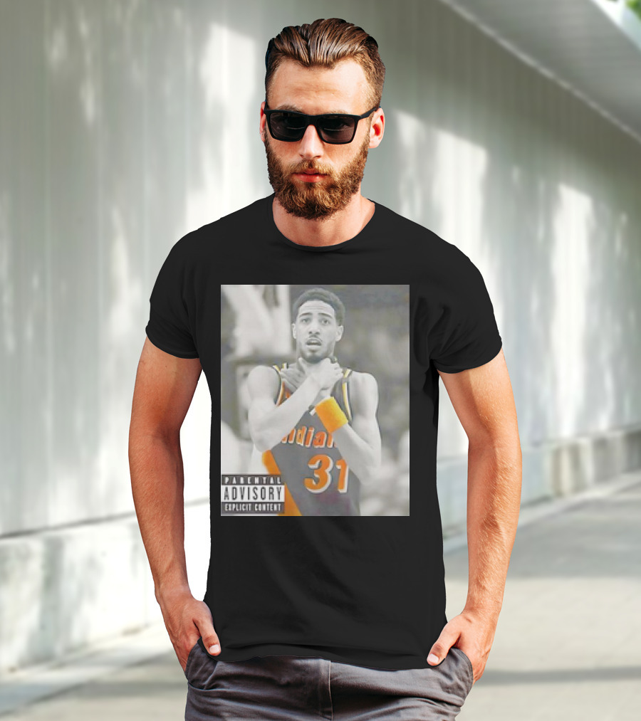 Tyrese Haliburton X Reggie Miller Indiana Pacers Knicks Killers Parental Advisory 31 T-Shirt