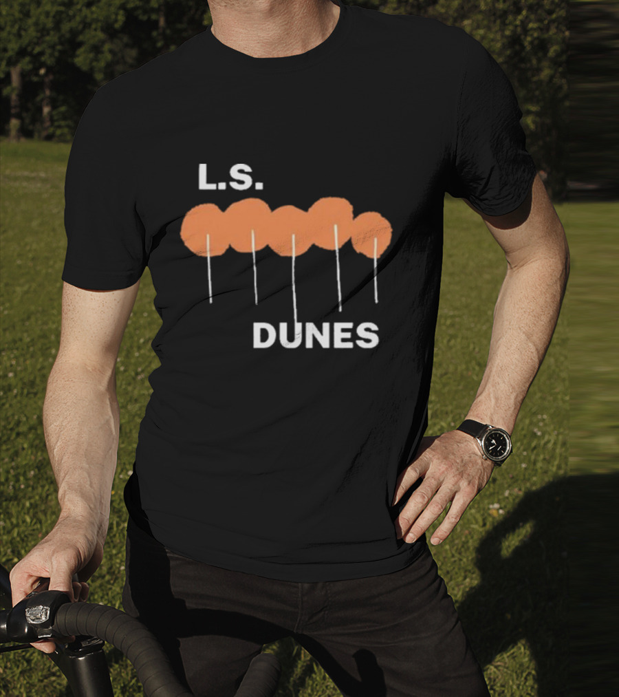 Ls Dunes Poppies Orange Circle T-Shirt