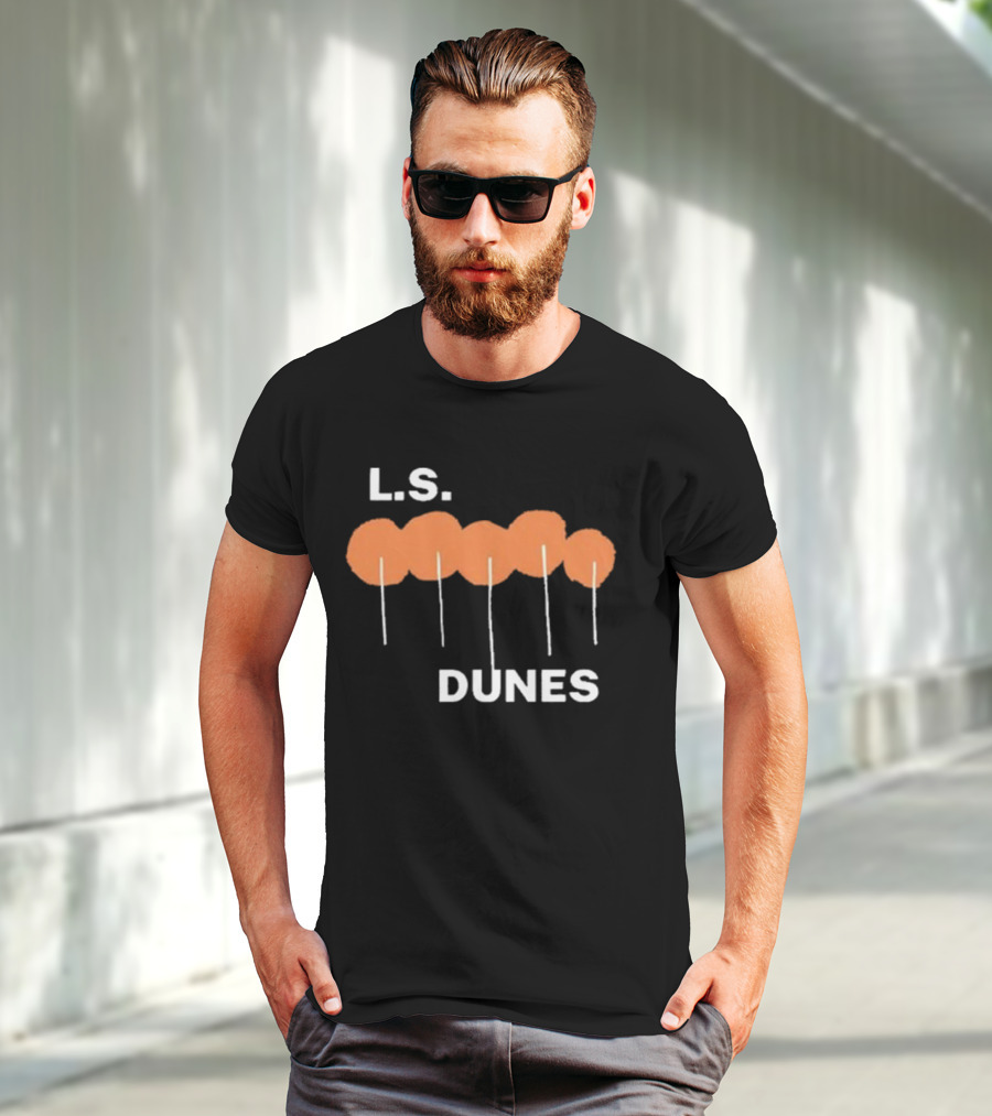 Ls Dunes Poppies Orange Circle T-Shirt