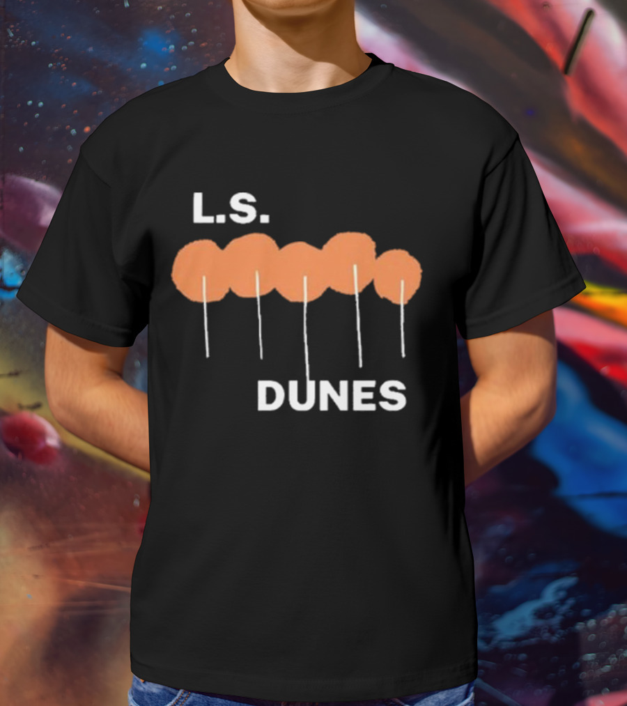 Ls Dunes Poppies Orange Circle T-Shirt
