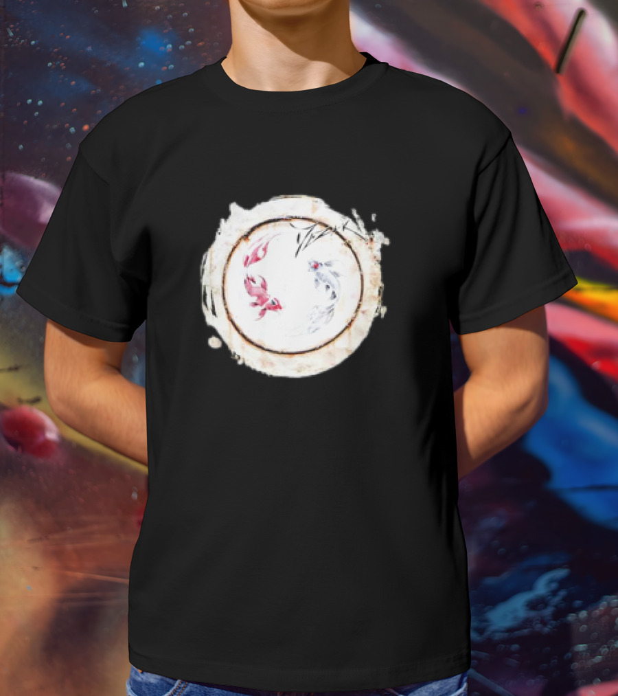 Mezak Harmony Koi Yin Yang Retro T-Shirt