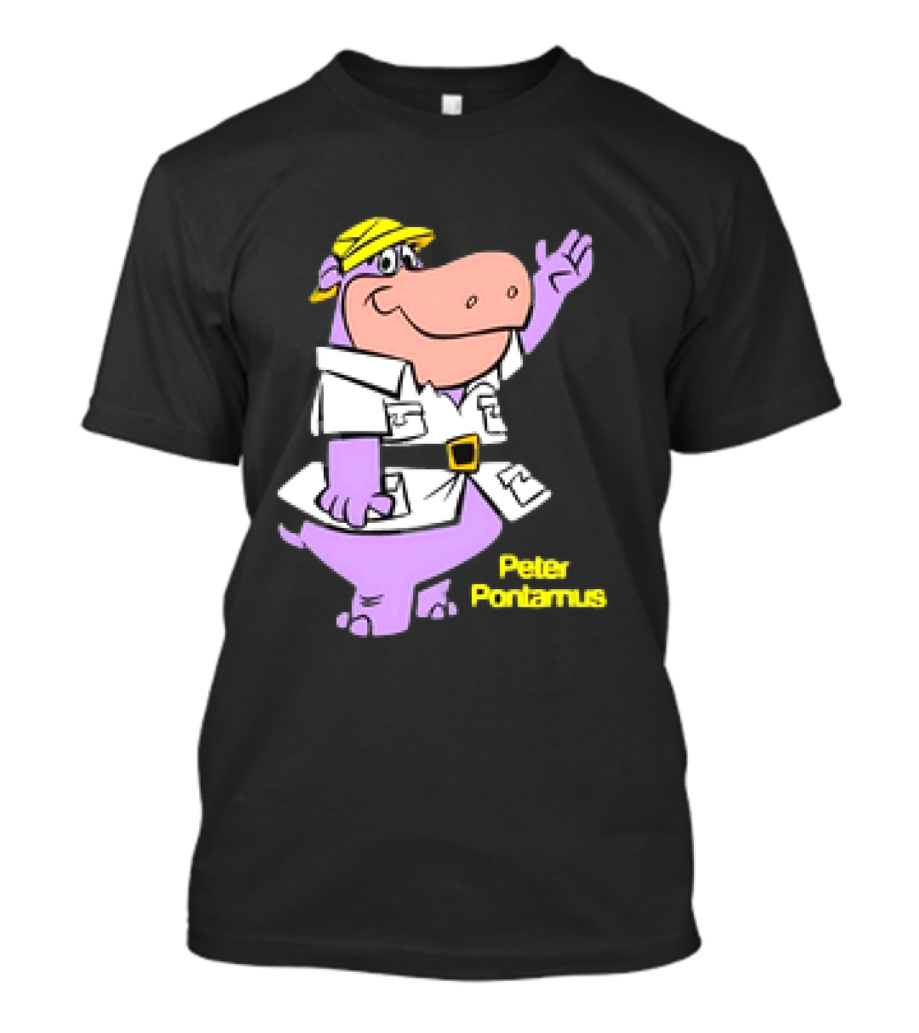 Peter Pontamus Cartoon Cute Hippo Safari T-Shirt