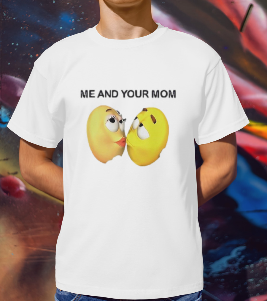 Smiley Face Me And Your Mom Emoji Couple T-Shirt