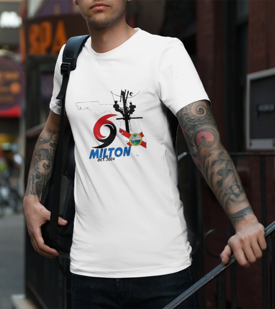 Hurricane Milton Florida Electrical Support October T-Shirt