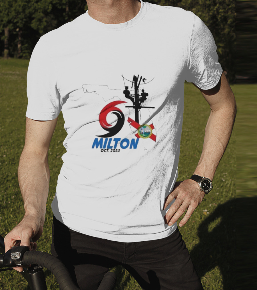 Hurricane Milton Florida Electrical Support October T-Shirt