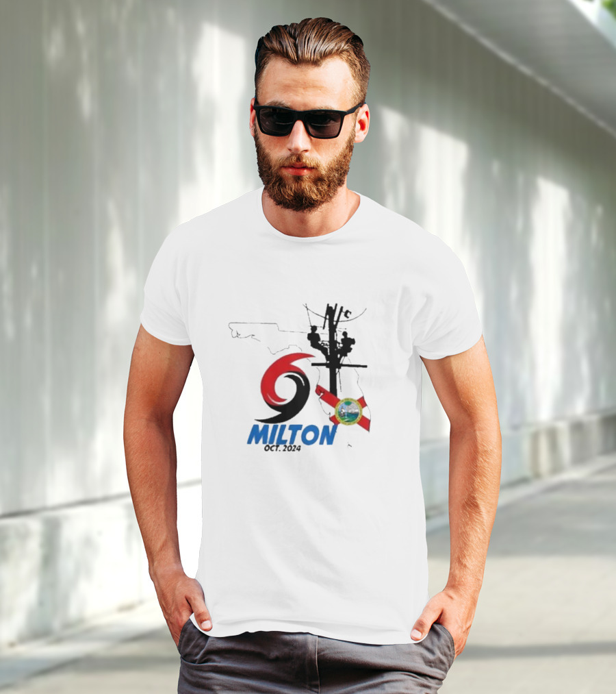 Hurricane Milton Florida Electrical Support October T-Shirt