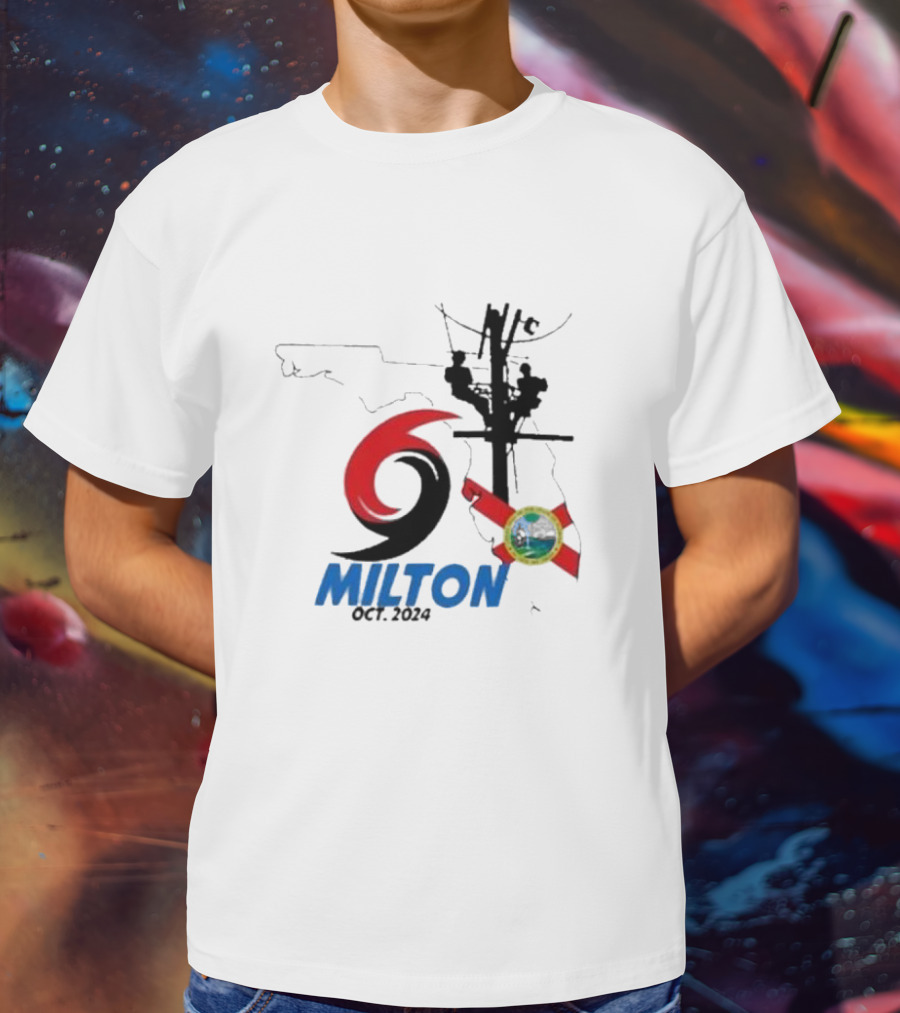 Hurricane Milton Florida Electrical Support October T-Shirt