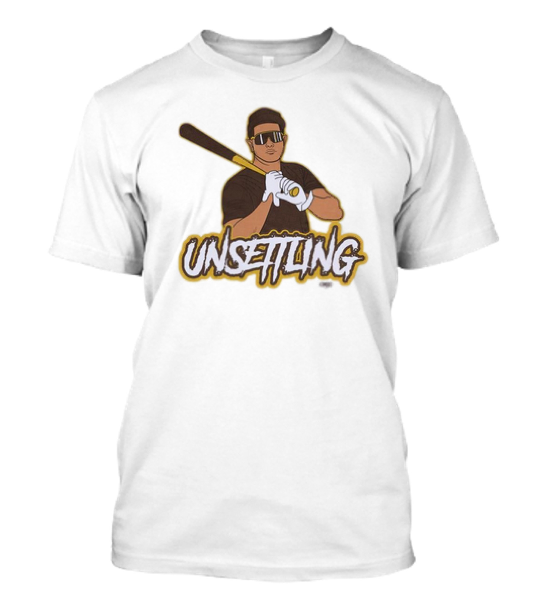 Unsettling Baseball Player With Bat And Gloves T-Shirt