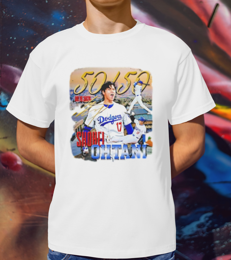50 50 Club Shohei Ohtani Los Angeles Dodgers T-Shirt