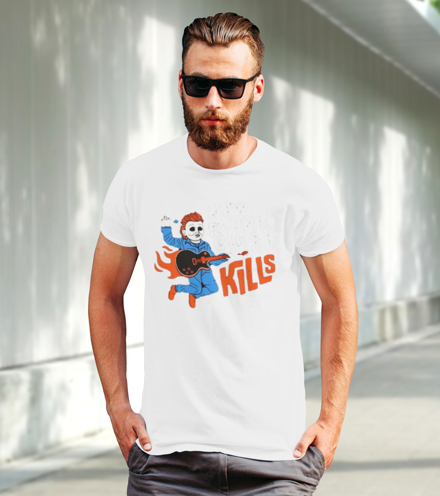 New Found Glory Kills Michael Myers Guitar Flame Character T-Shirt