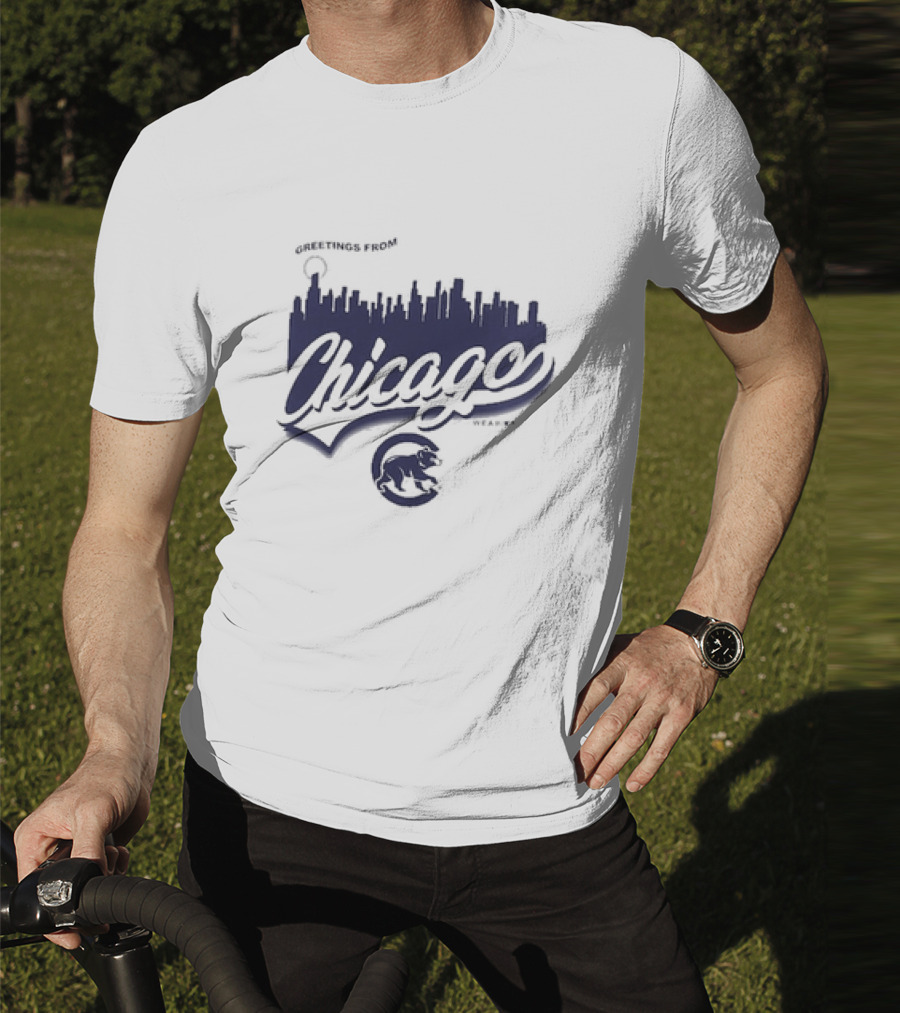 Greetings From Chicago Skyline Cubs T-Shirt