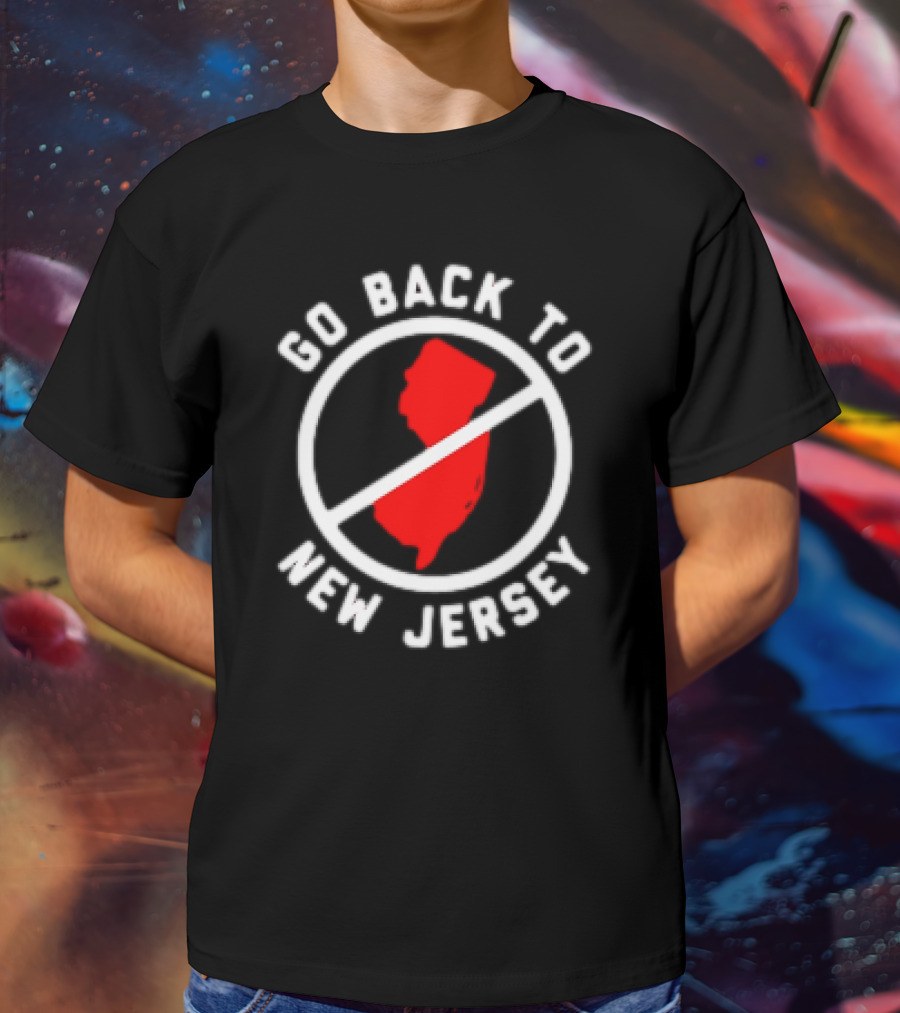 Go Back To New Jersey Retro Map T-Shirt