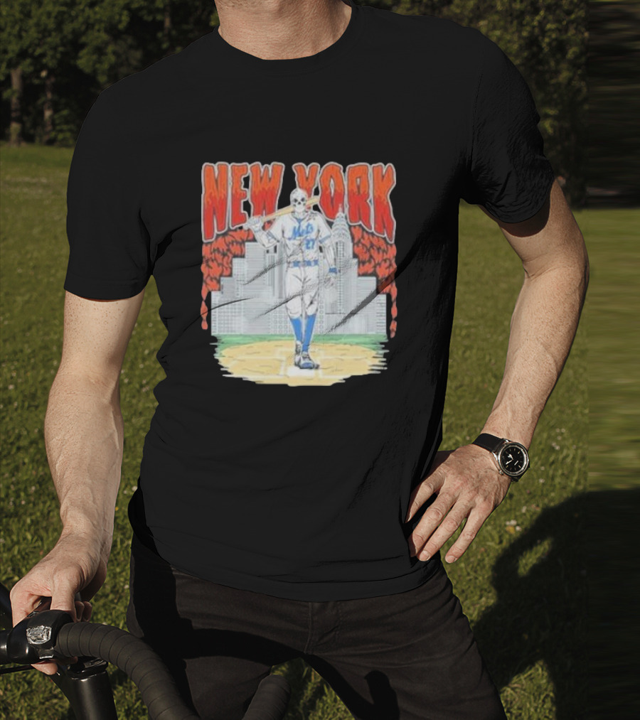 New York Mets Reed Garrett Skyline Baseball T-Shirt