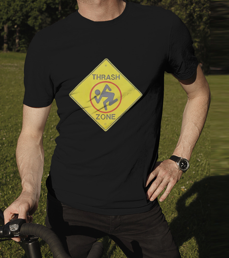 DRI Thrash Zone Symbol On Yellow Traffic Sign T-Shirt