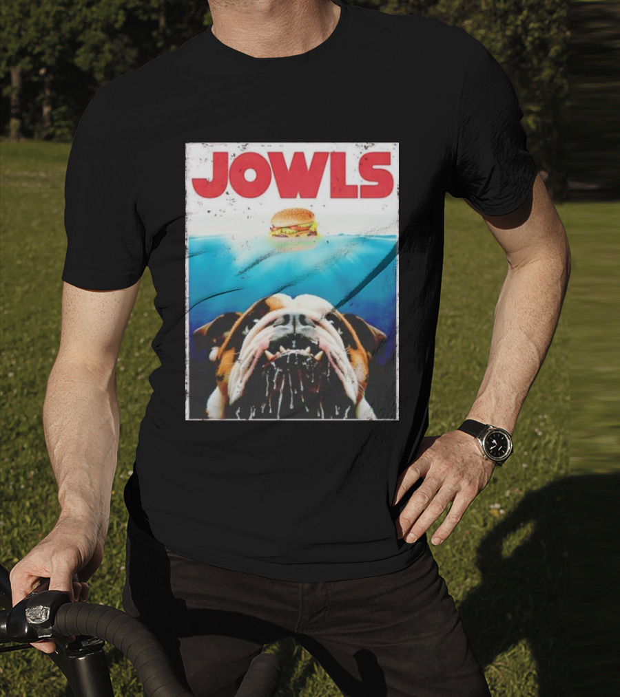 Jowls English Bulldog Burger Bully Dog Mom Dad T-Shirt