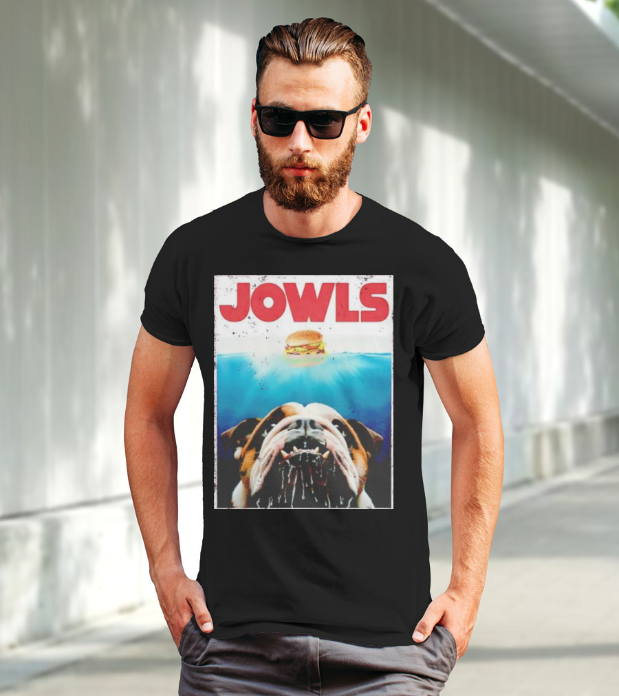 Jowls English Bulldog Burger Bully Dog Mom Dad T-Shirt