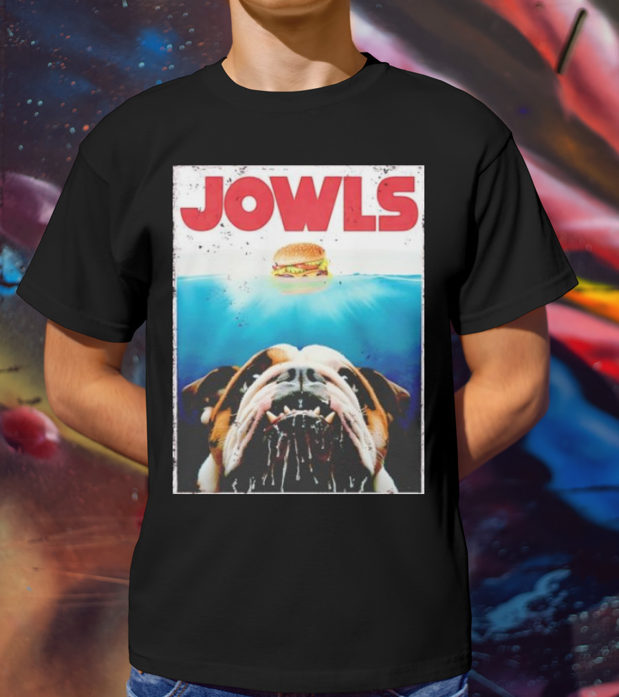Jowls English Bulldog Burger Bully Dog Mom Dad T-Shirt