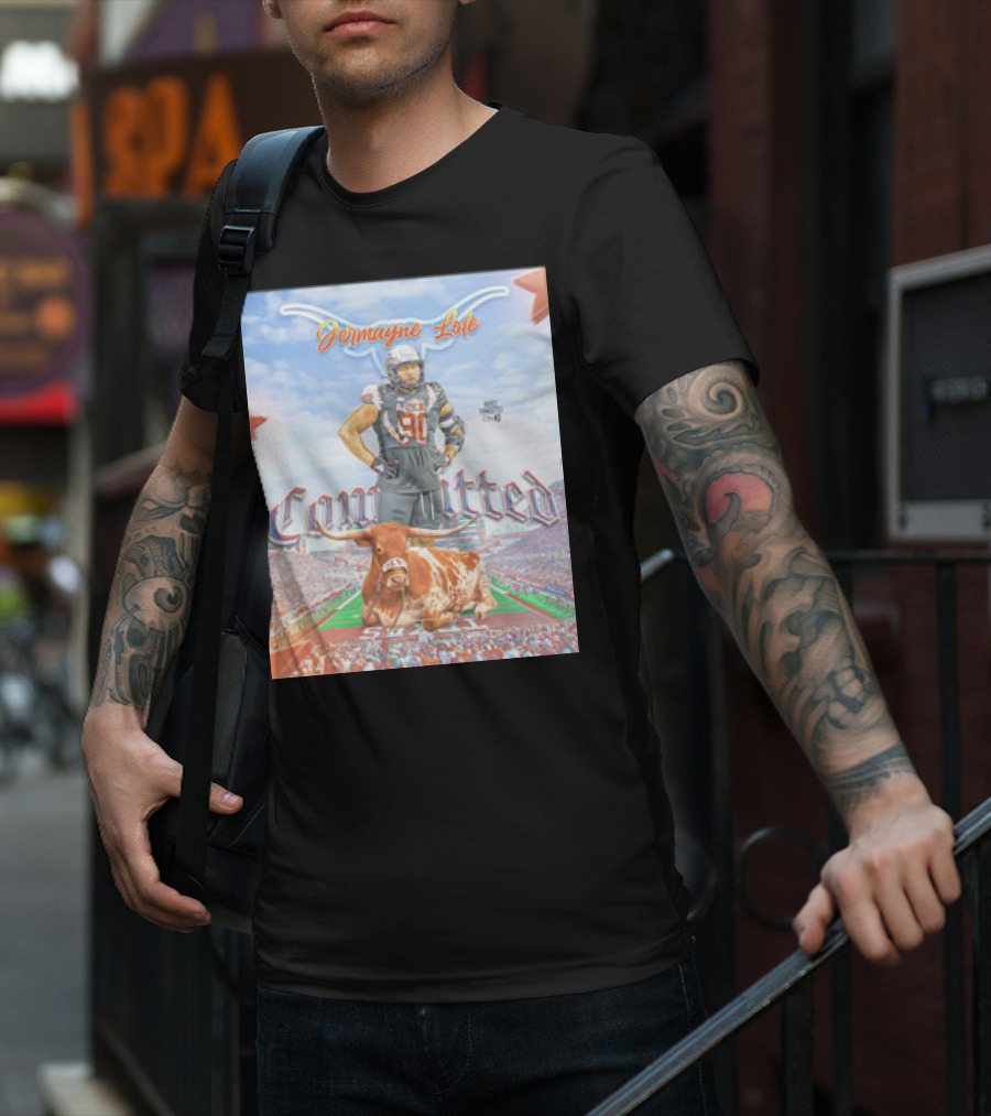 Jermayne Lole Committed Texas Longhorns Football Player Stadium And Mascot T-Shirt