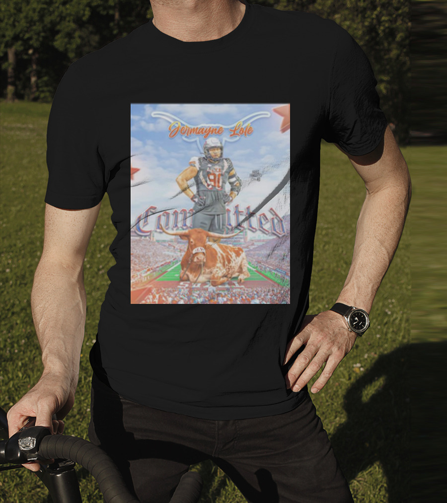 Jermayne Lole Committed Texas Longhorns Football Player Stadium And Mascot T-Shirt